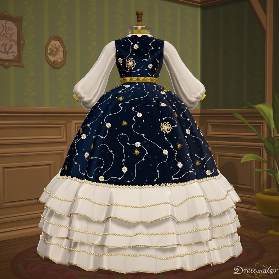 Starry drama dress